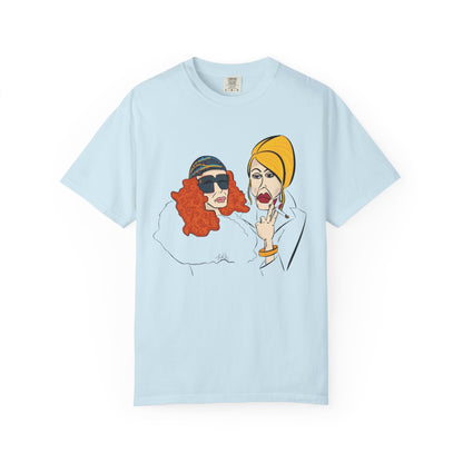 An Absolutely Fabulous Illustrated | Unisex Garment-Dyed T-shirt - T-Shirt | A quirky, joy-filled design from Have Fun Spread Joy.