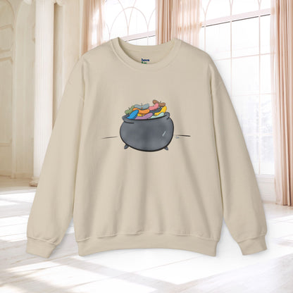 Pot O’Berets | Unisex Heavy Blend™ Crewneck Sweatshirt - Sweatshirt | A quirky, joy-filled design from Have Fun Spread Joy.