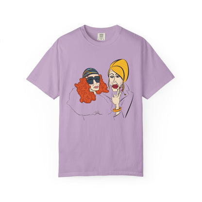An Absolutely Fabulous Illustrated | Unisex Garment-Dyed T-shirt - T-Shirt | A quirky, joy-filled design from Have Fun Spread Joy.