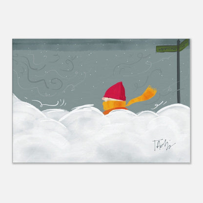 Wintry Walk | Canvas - Print Material | A quirky, joy-filled design from Have Fun Spread Joy.