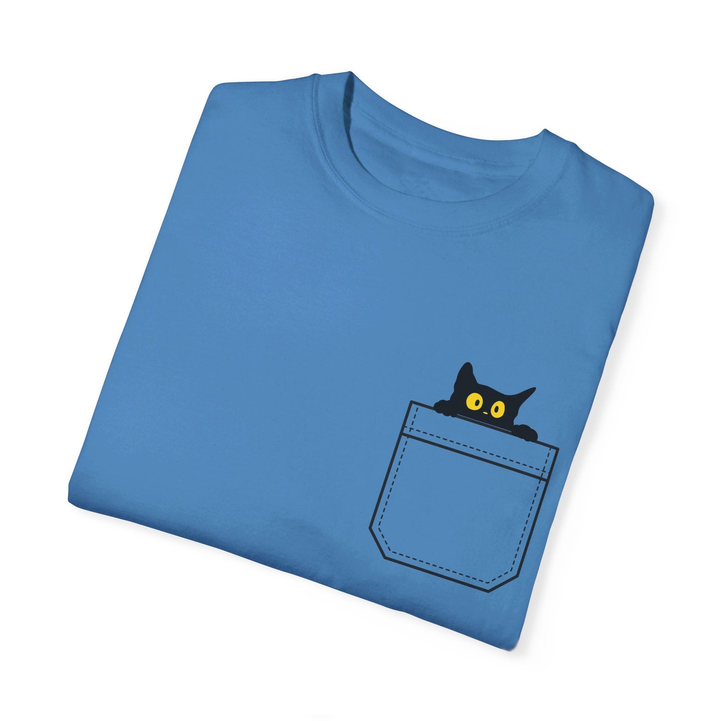 Pocket Cat T-Shirt | Unisex Garment-Dyed T-shirt