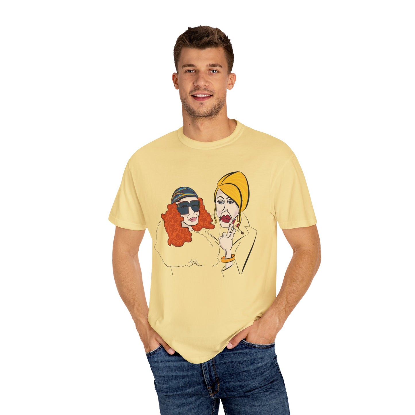 An Absolutely Fabulous Illustrated | Unisex Garment-Dyed T-shirt