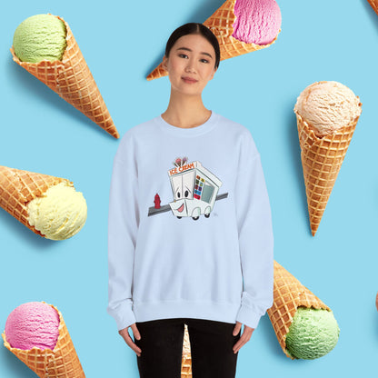Sundae Driver | Unisex Heavy Blend™ Crewneck Sweatshirt - Sweatshirt | A quirky, joy-filled design from Have Fun Spread Joy.