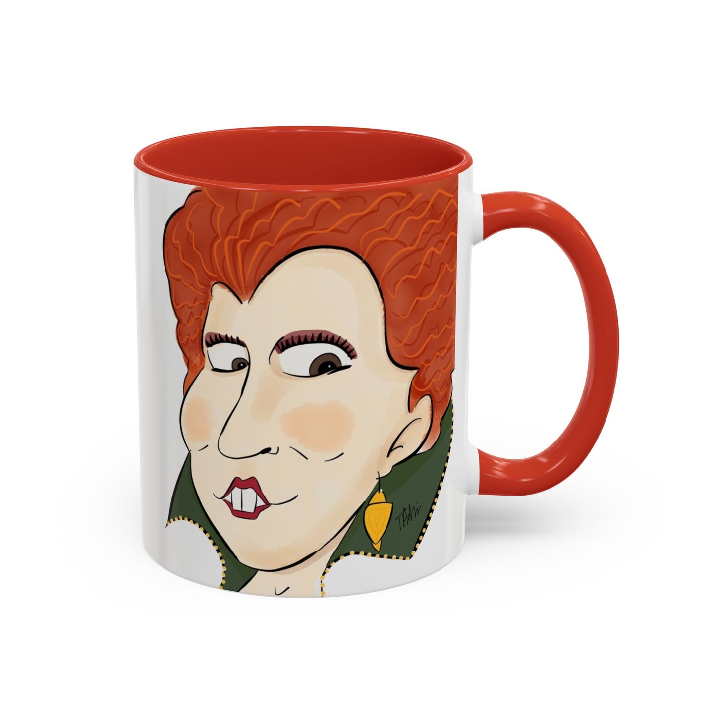 Illustrated Winifred Sanderson-Inspired Coffee or Tea Mug (11, 15oz)