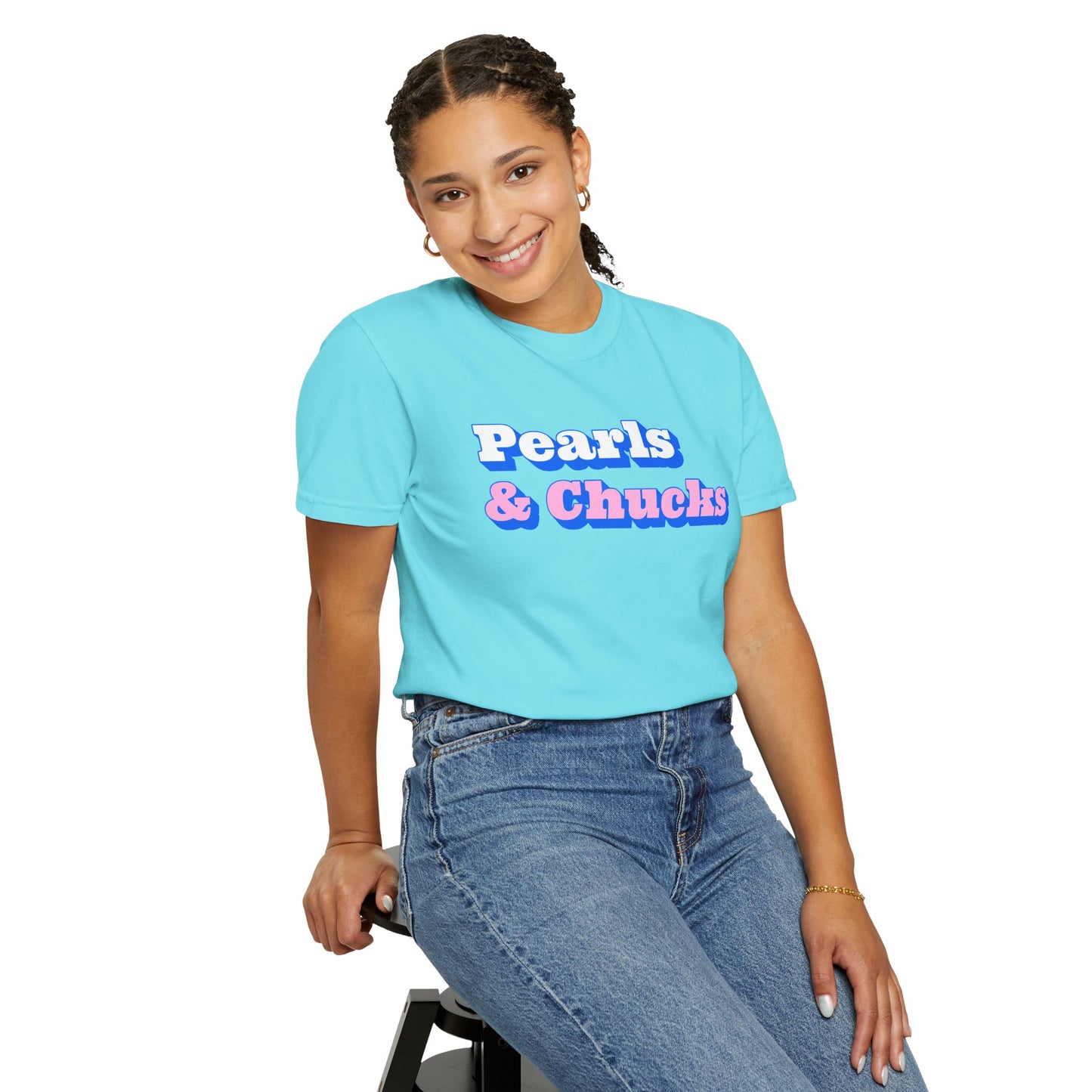 Pearls & Chucks General (Unisex Garment-Dyed T-shirt)