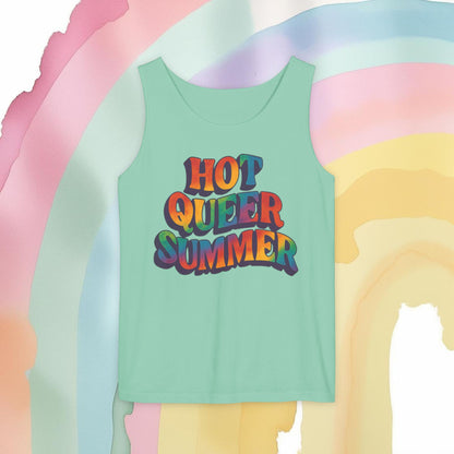 Hot Queer Summer Unisex Tank Top – LGBTQ+ Pride Clothing - Tank Top | A quirky, joy-filled design from Have Fun Spread Joy.