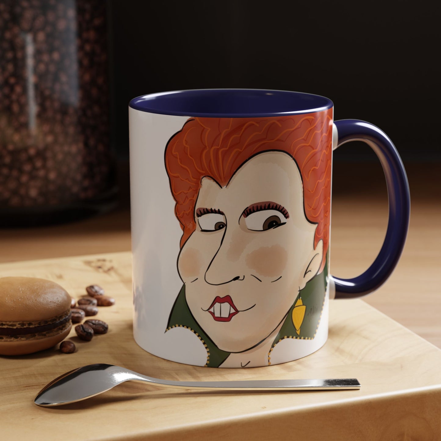 Illustrated Winifred Sanderson-Inspired Coffee or Tea Mug (11, 15oz)