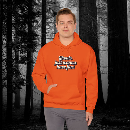 Ghouls Just Wanna Have Fun | Unisex Heavy Blend™ Hooded Sweatshirt - Hoodie | A quirky, joy-filled design from Have Fun Spread Joy.