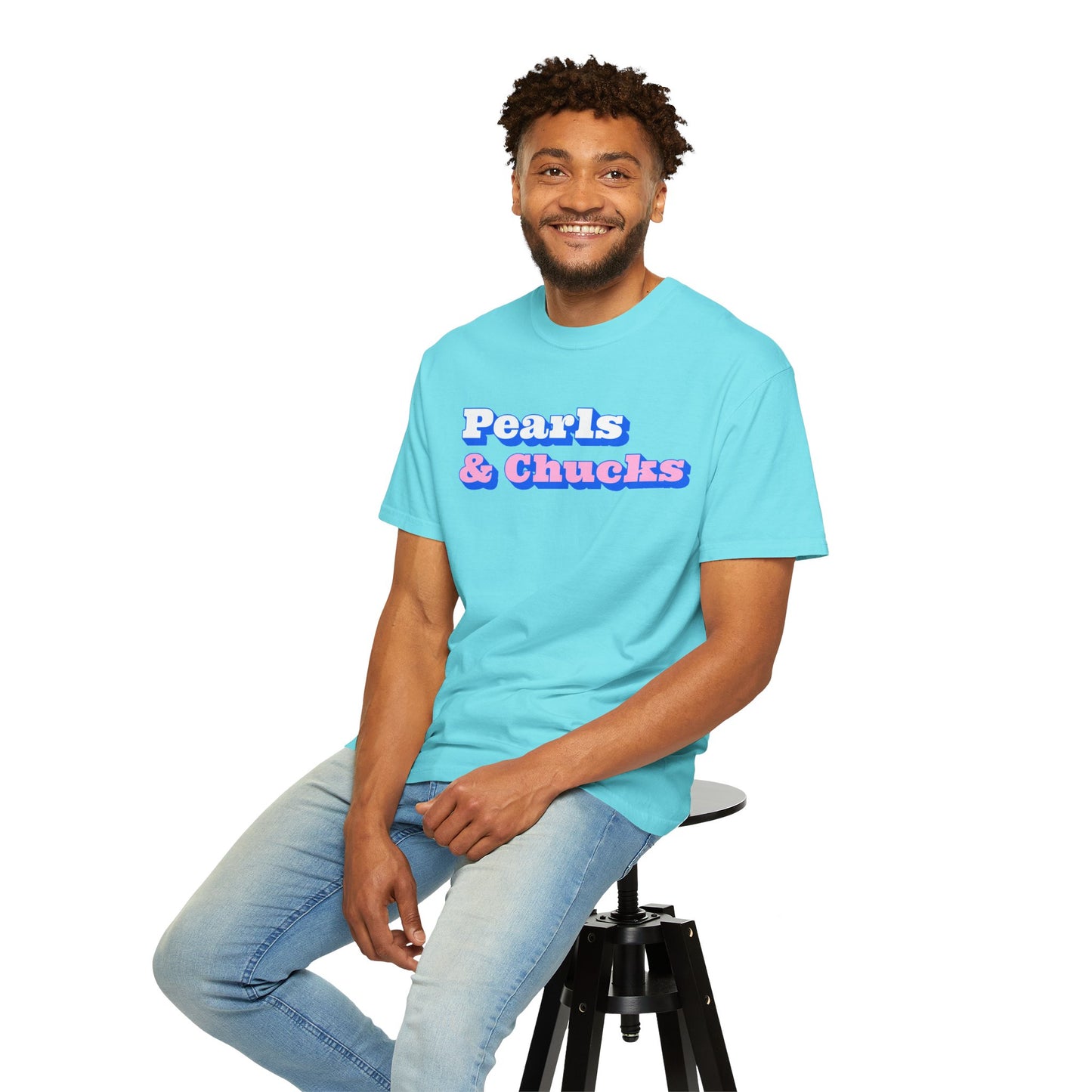 Pearls & Chucks General (Unisex Garment-Dyed T-shirt)