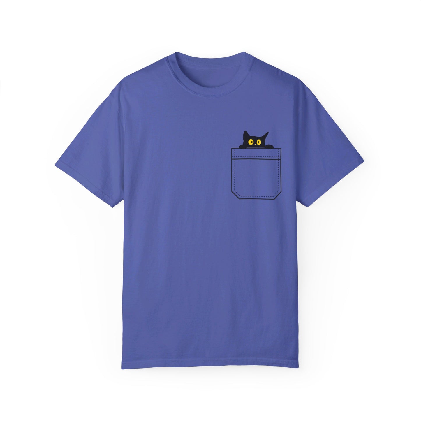 Pocket Cat T-Shirt | Unisex Garment-Dyed T-shirt